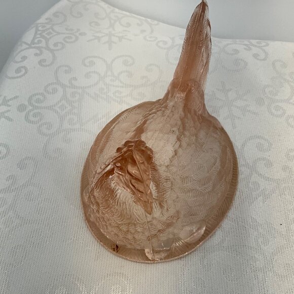 Vintage Pink Glass Hen on Nest TOP ONLY - Picture 2 of 6